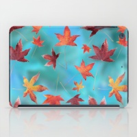 Dead Leaves over Cyan iPad mini Case by Sergio Schnitzler aka Yio - Multimedia